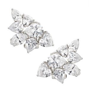 Adriana Orsini Glitz Sterling Silver & Cubic Zirconia Cluster Earrings